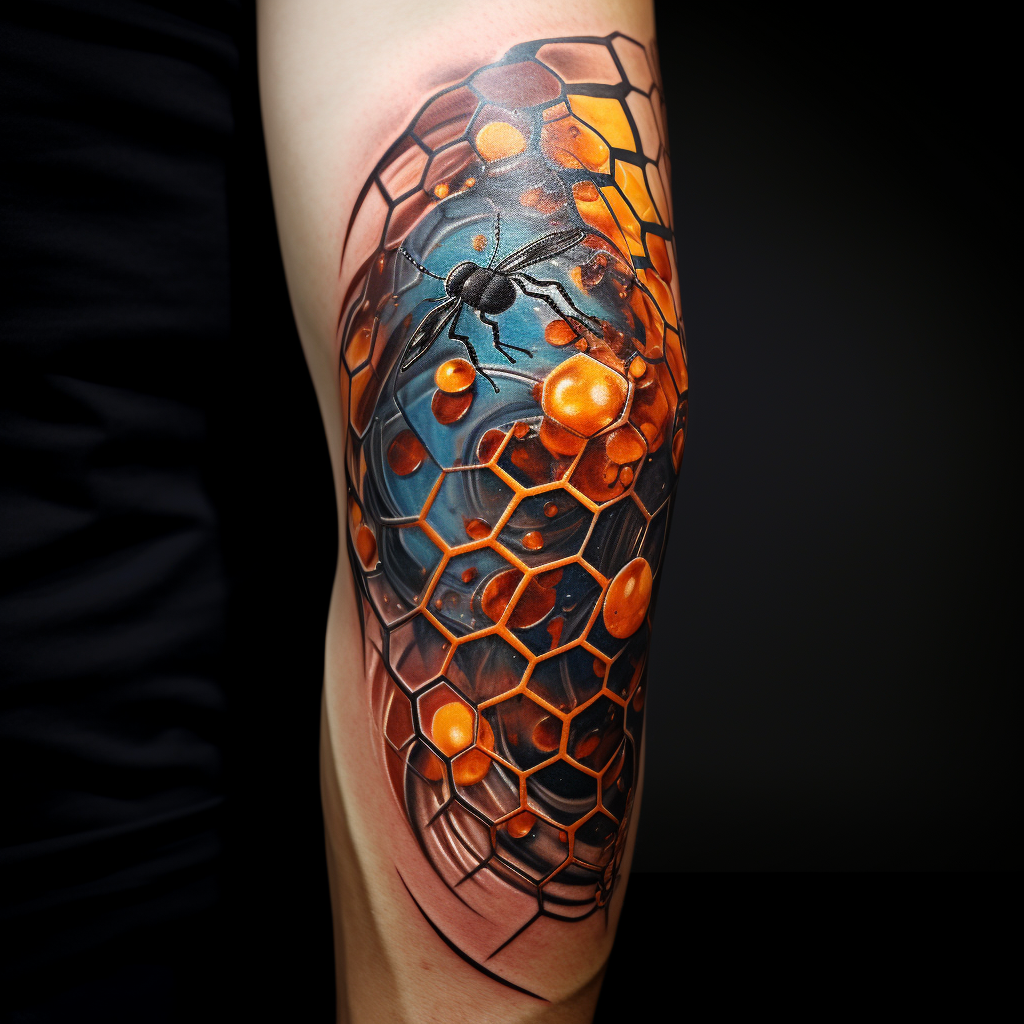 abstract-tattoos,3D Hive
