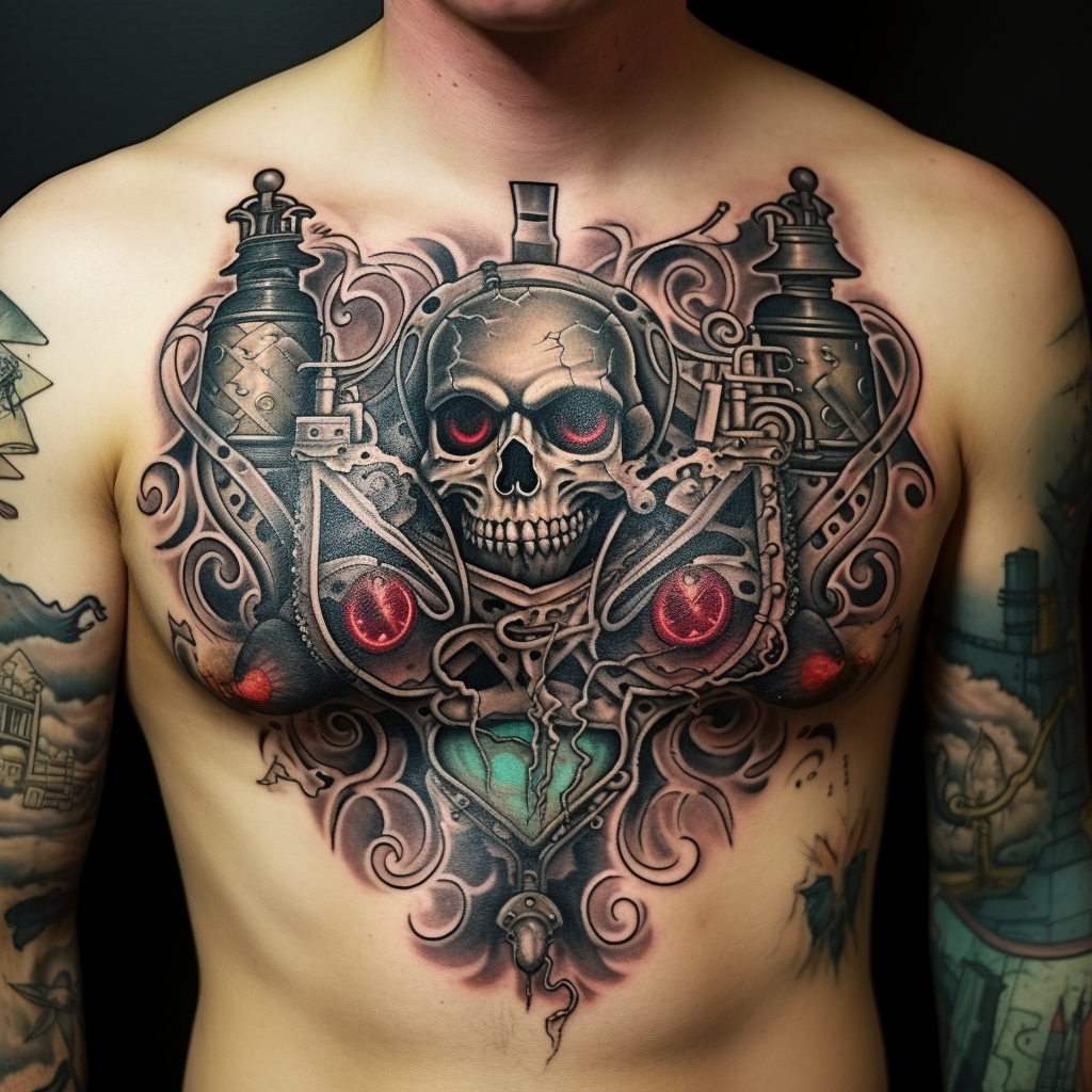 chest-tattoos,We Have Visitors