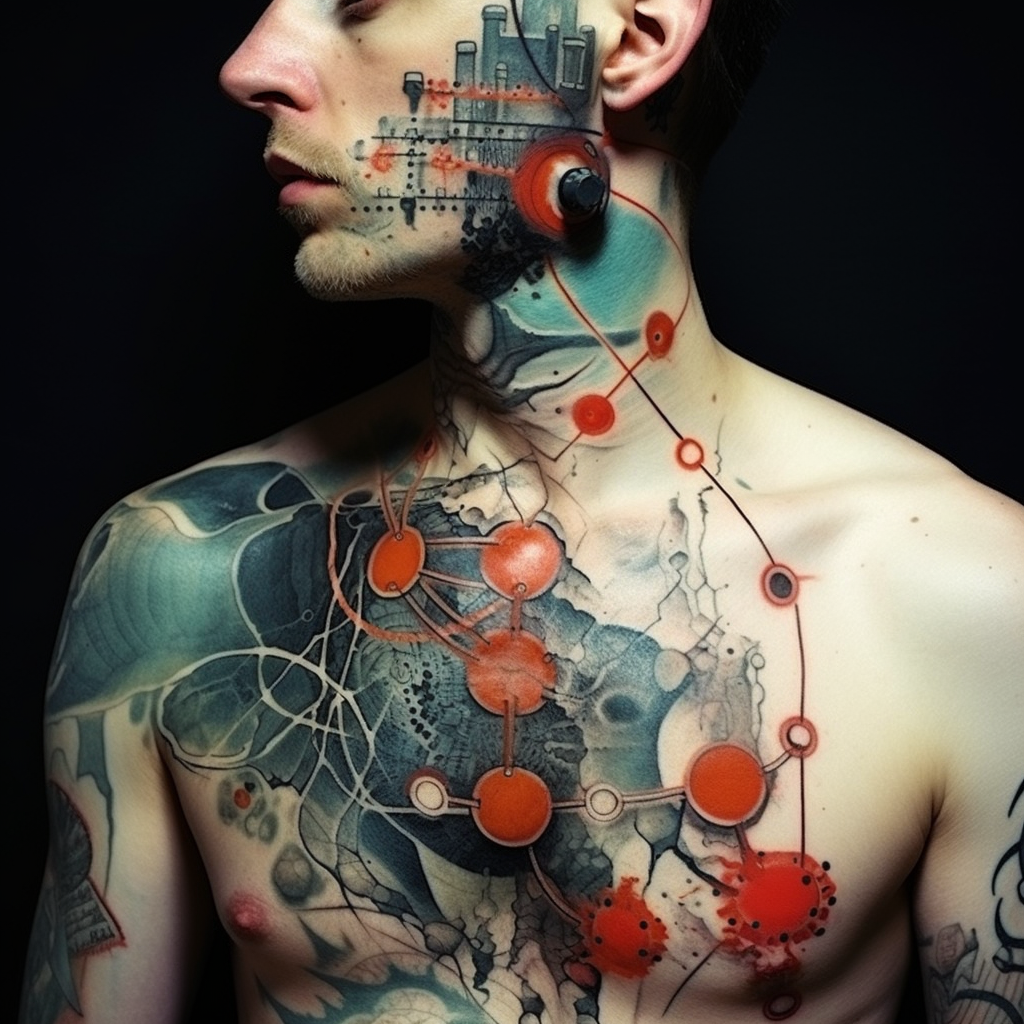 collarbone-tattoos,Amazing full body tat