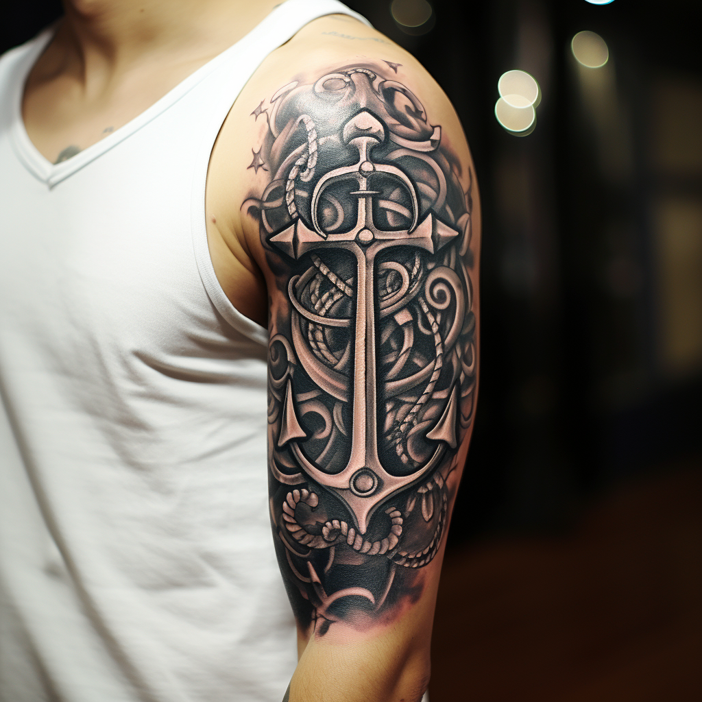 anchor-tattoos,Anchor Tattoo By Marcin Aleksander Surowiec