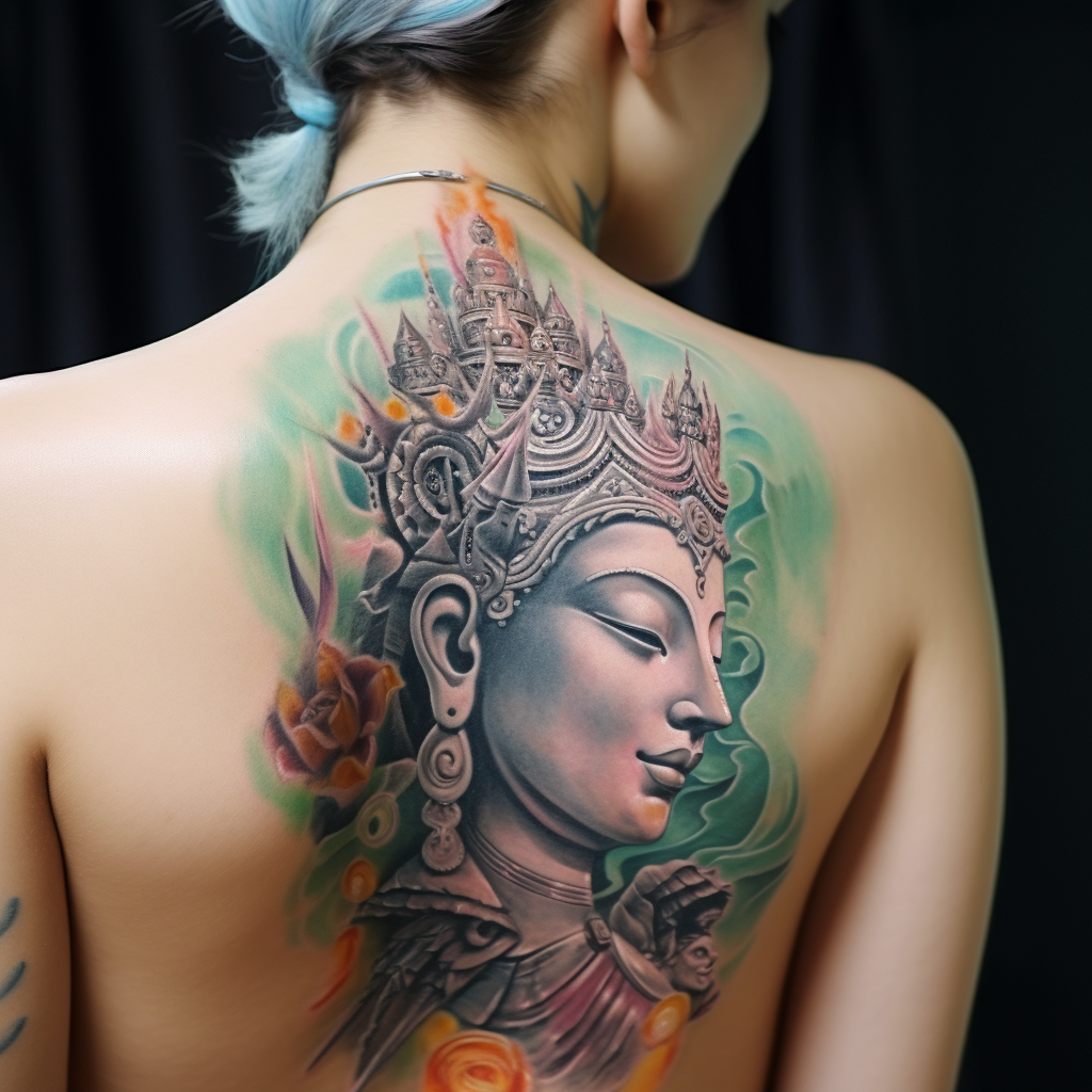 3d-tattoos,Buddha