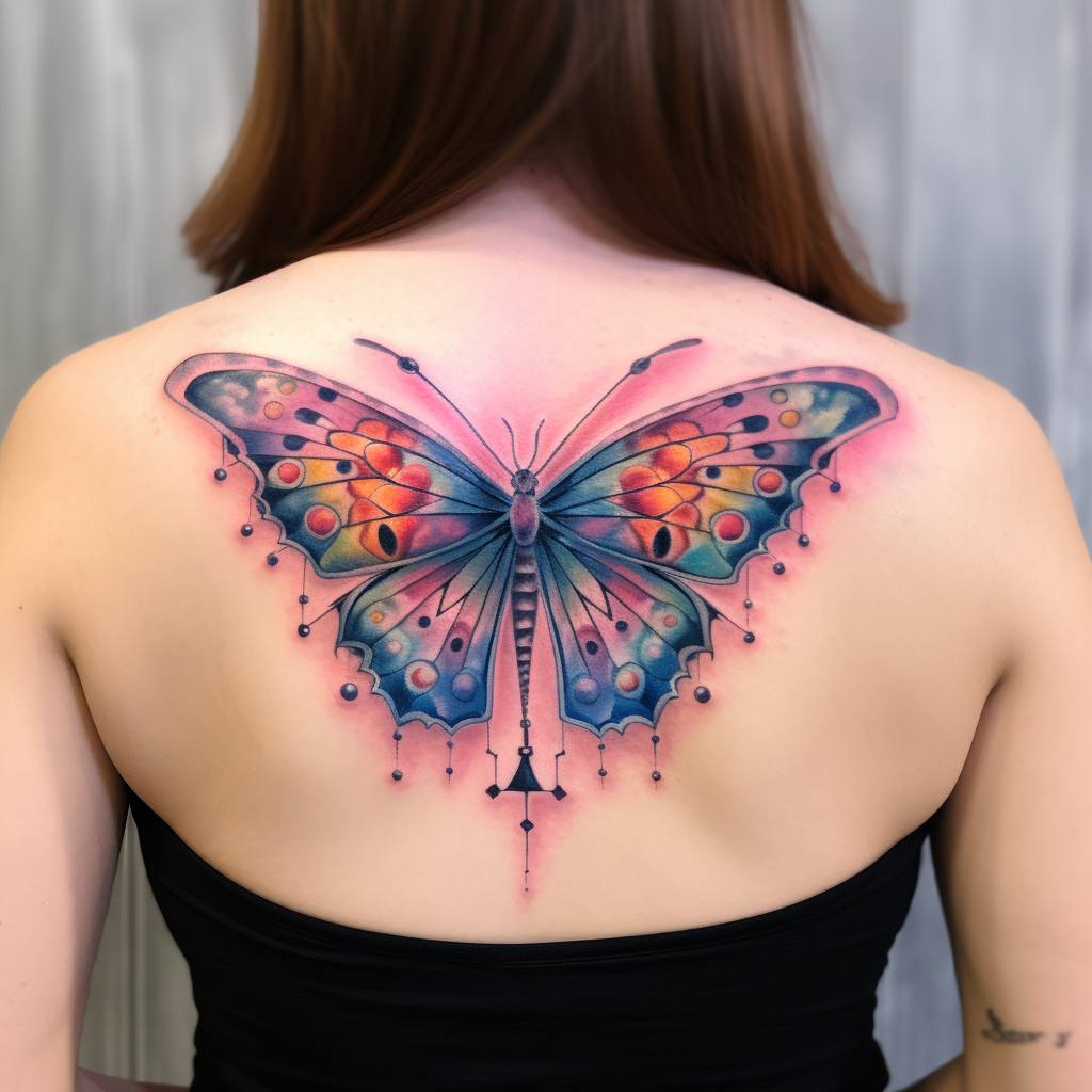 bug-tattoos,Butterfly Tattoo By Elise