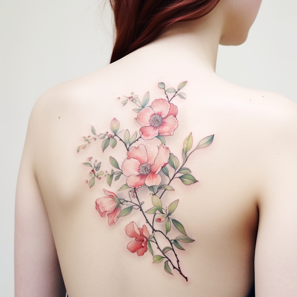 cute-tattoos-2,Watercolor Camellias