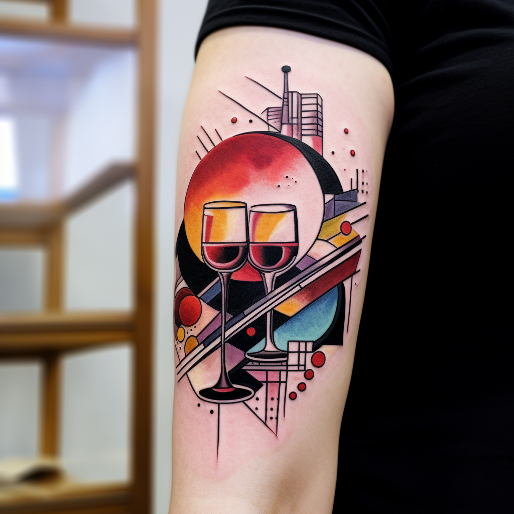 abstract-tattoos,The Creation of Wine