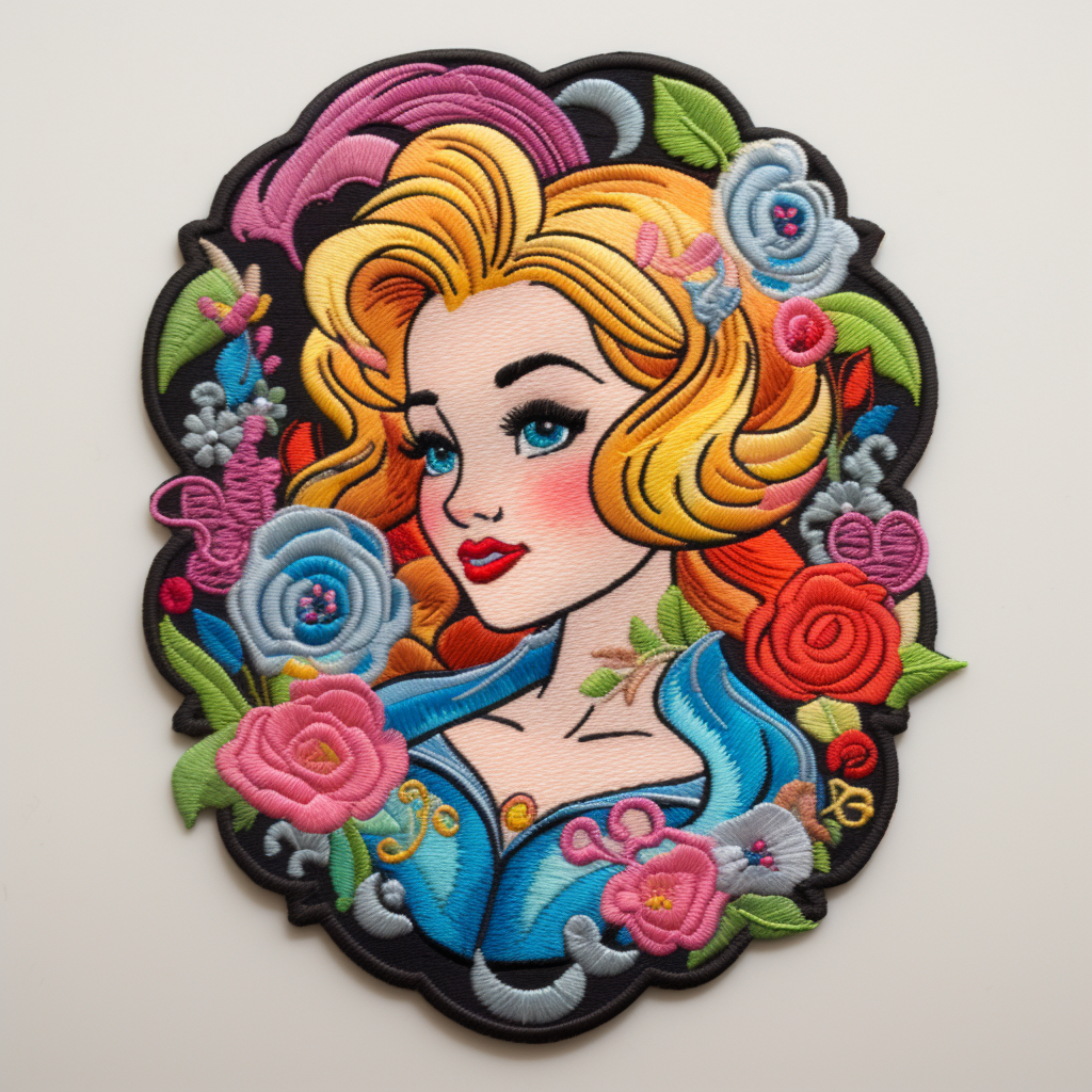 colourful-tattoos,Disney Embroidery Patch
