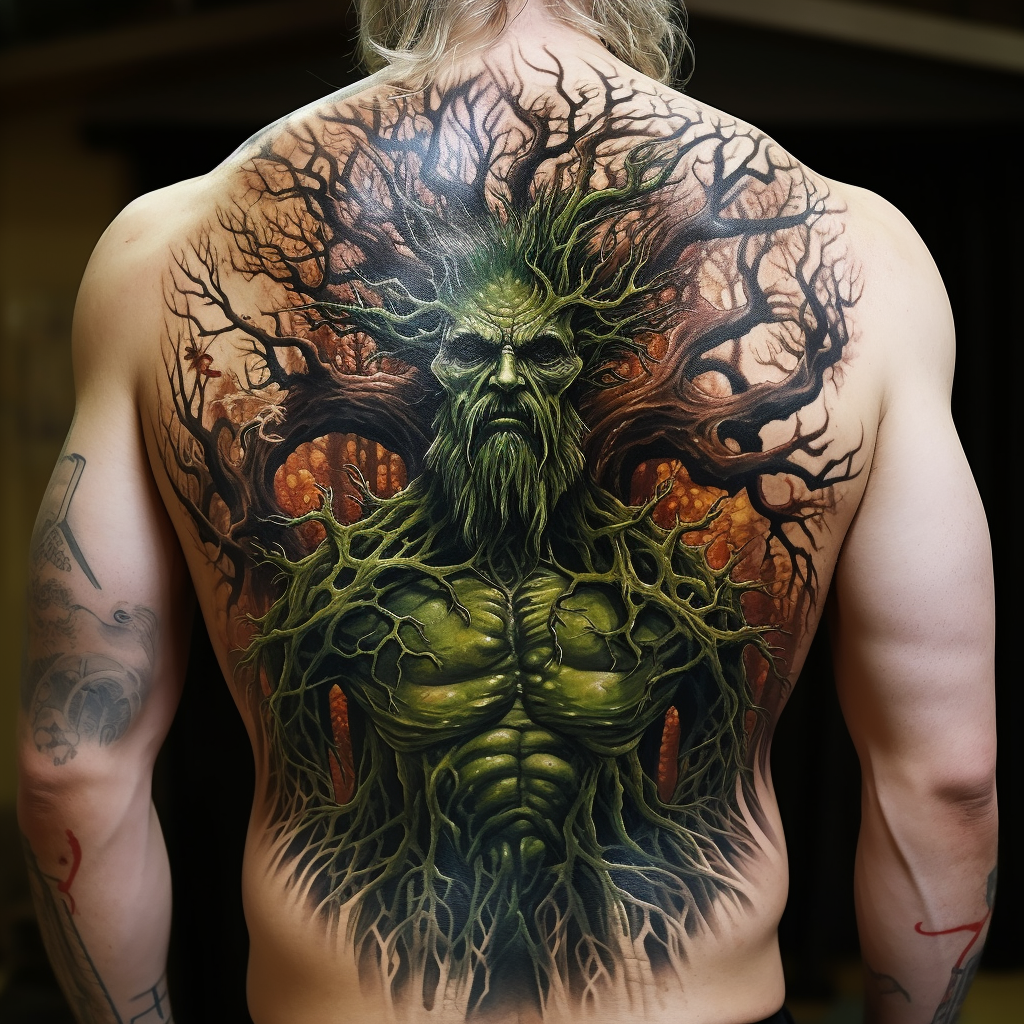 amazing-tattoos,God Of The Grove