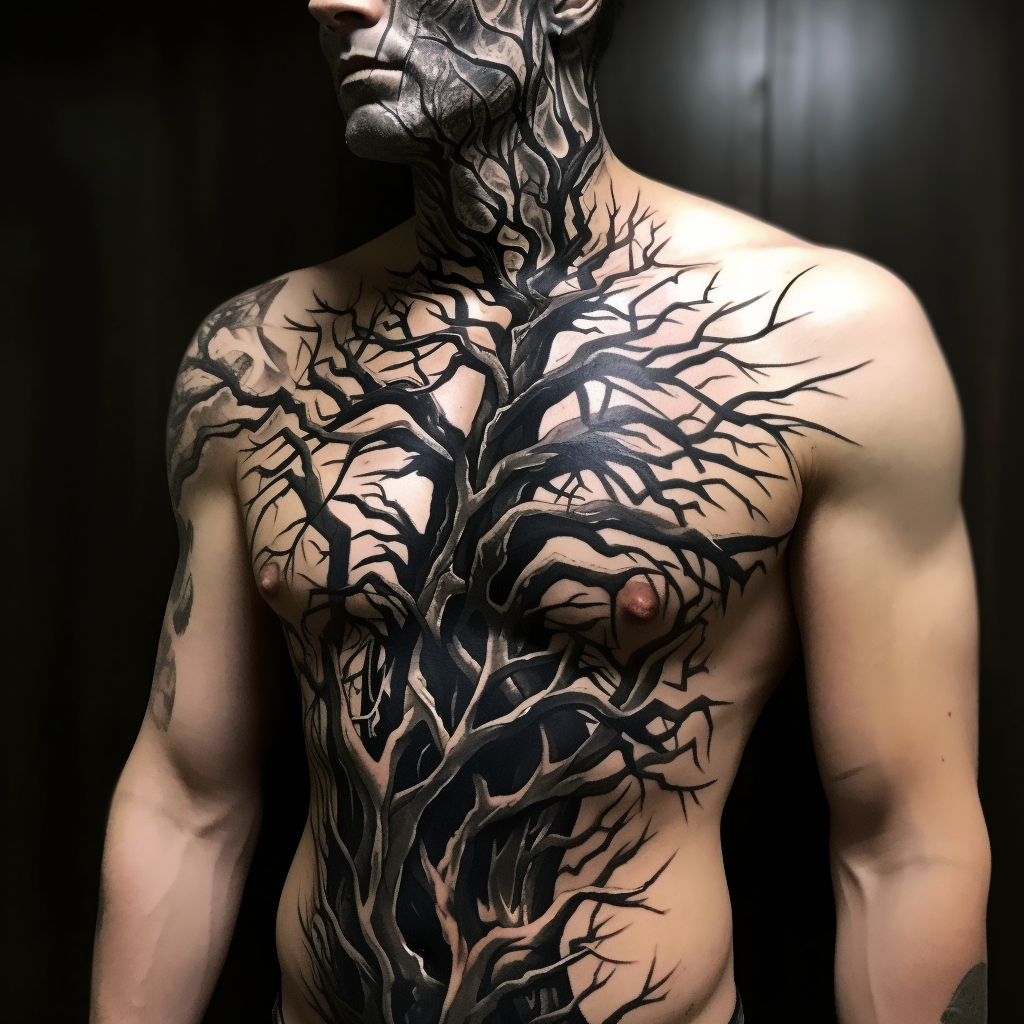 abstract-tattoos,God Of The Grove