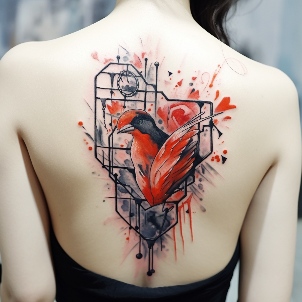 abstract-tattoos,Jailed Heart