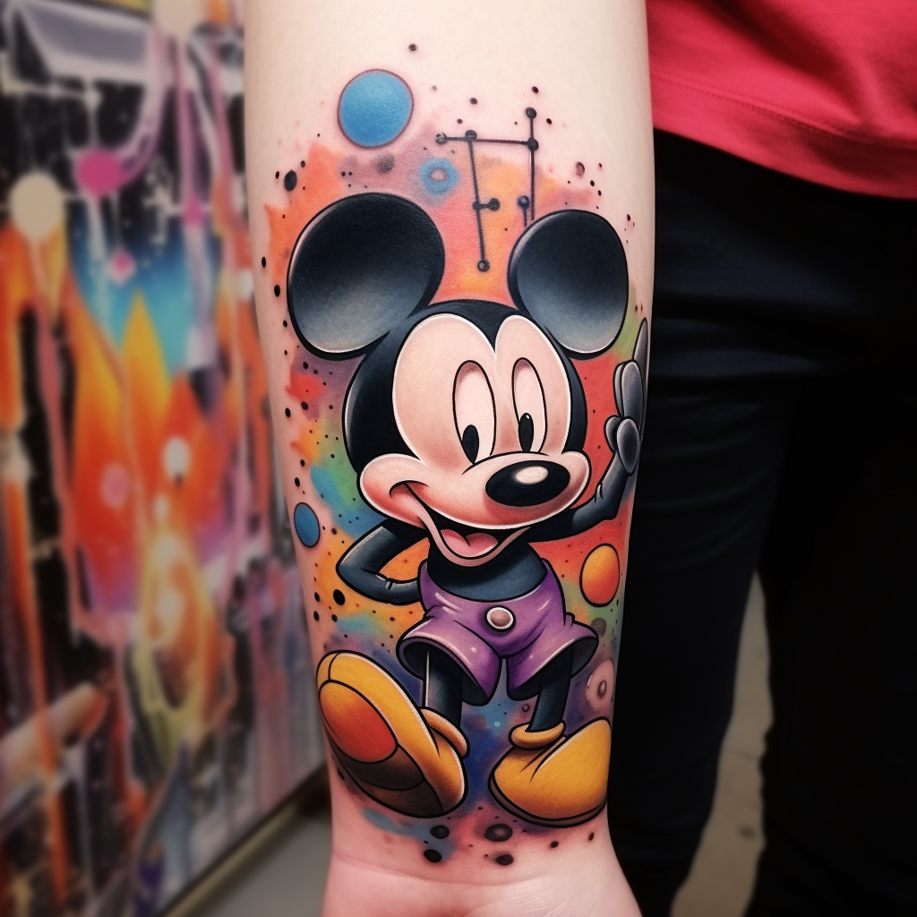 cartoon-tattoos,Little Mickey Mouse Tattoo