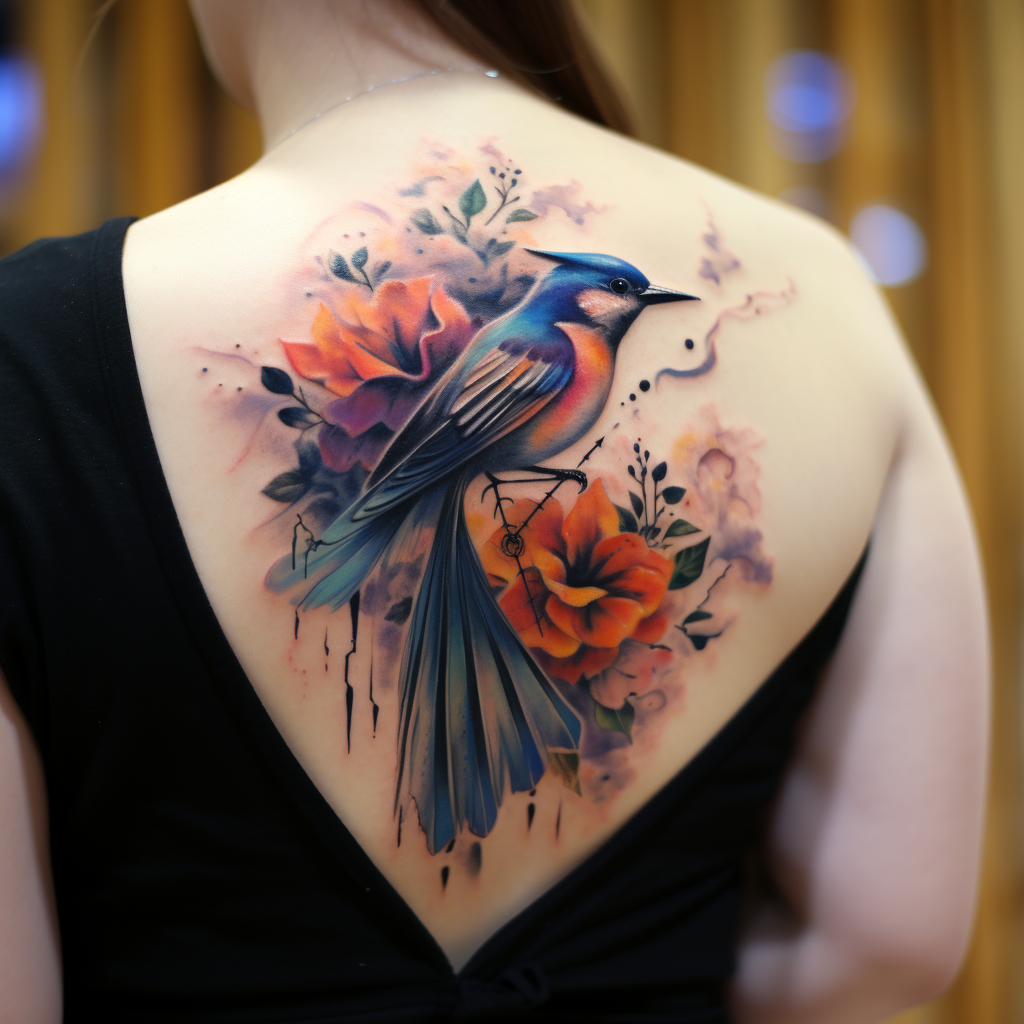 a tattoo,birds,Magical Bird