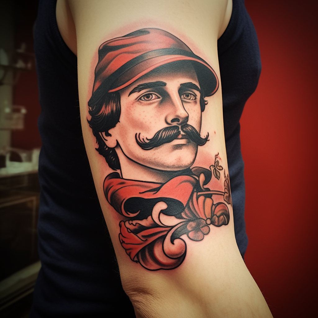 elbow-tattoos,Moustache Elbow Tattoo