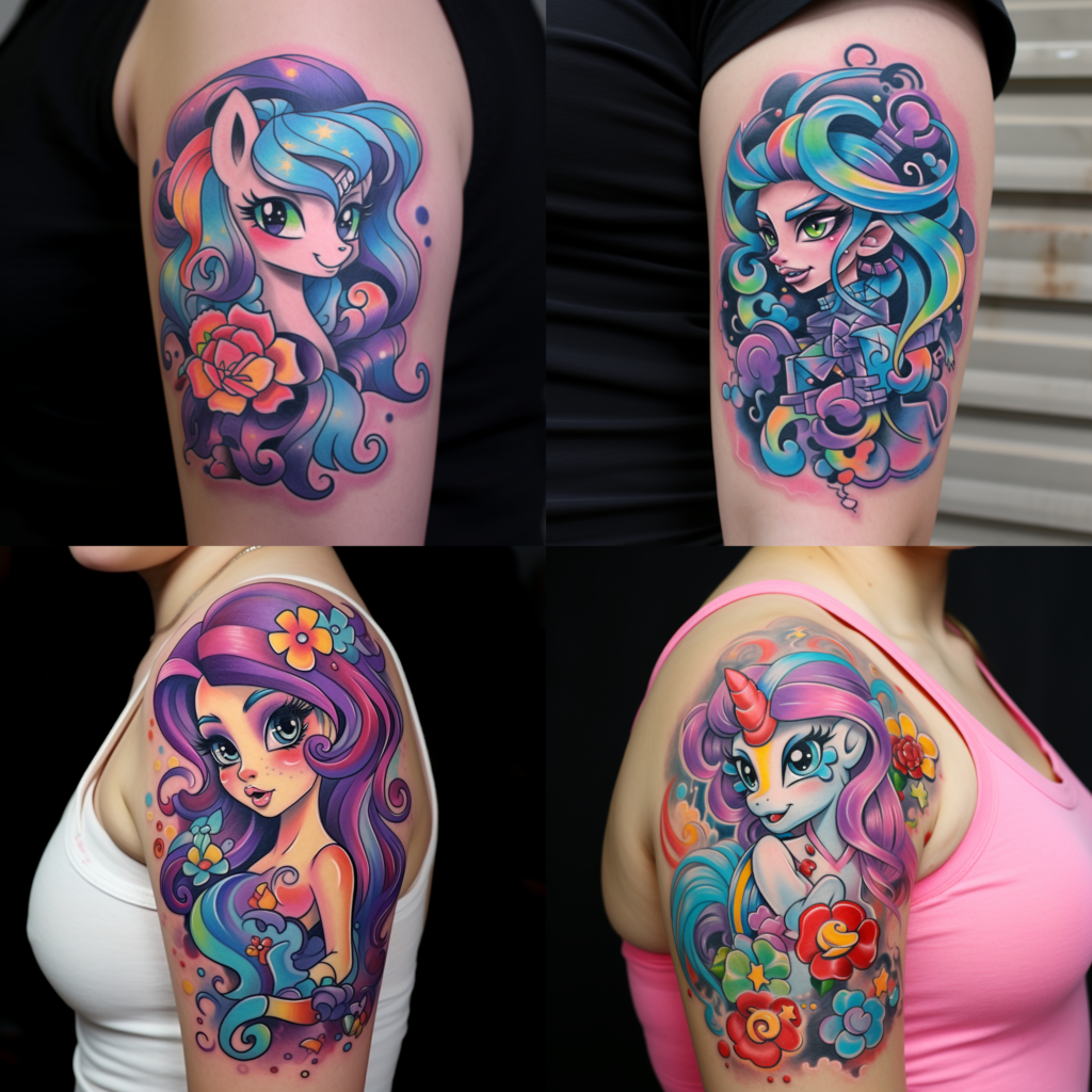 cartoon-tattoos,My Little Pony Tattoo – tattoogpt.io