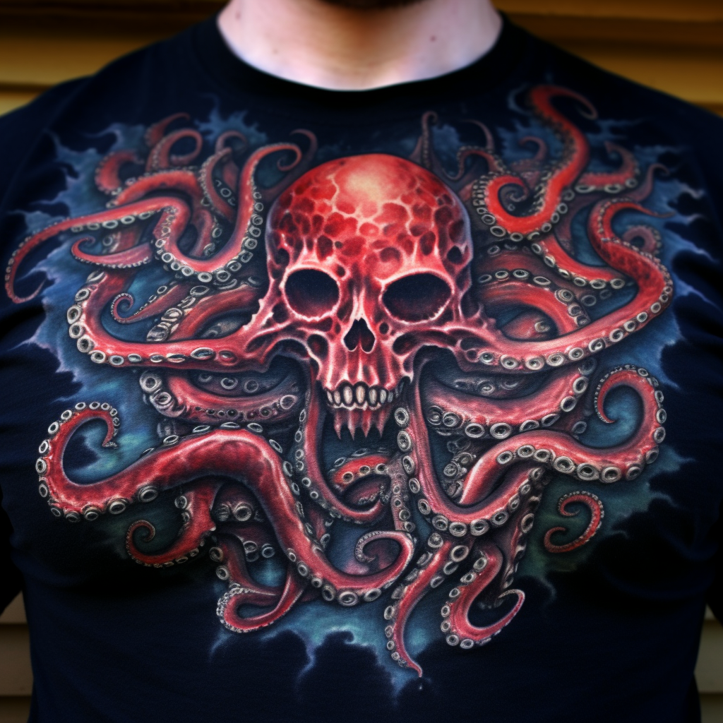 chest-tattoos,Octopus Chest Tattoo