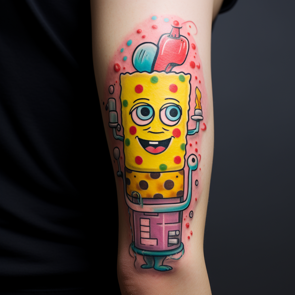 arm-tattoos,SpongeBob PEZ