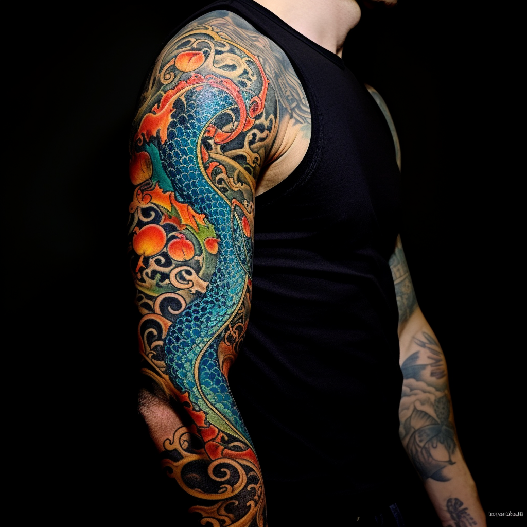 elbow-tattoos,Peacock And Octopus Tattoos