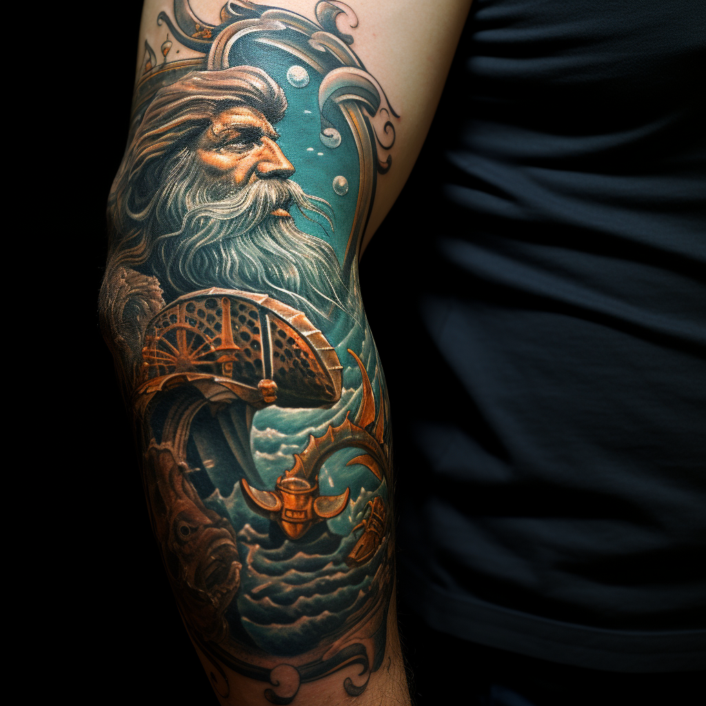 3d-tattoos,Prometheus Bound and the Oceanids