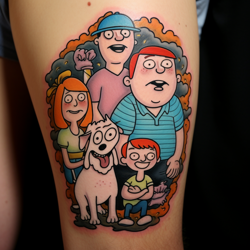cartoon-tattoos,Seamus Family Guy Tattoo
