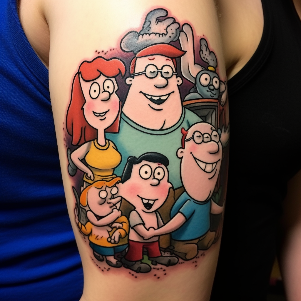 cartoon-tattoos,Seamus Family Guy Tattoo