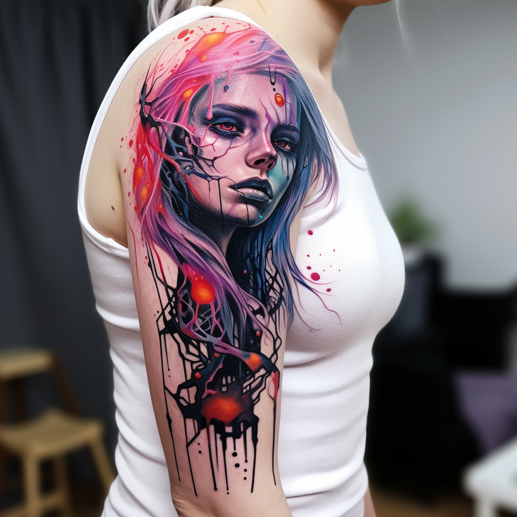 abstract-tattoos,She’s Demonic