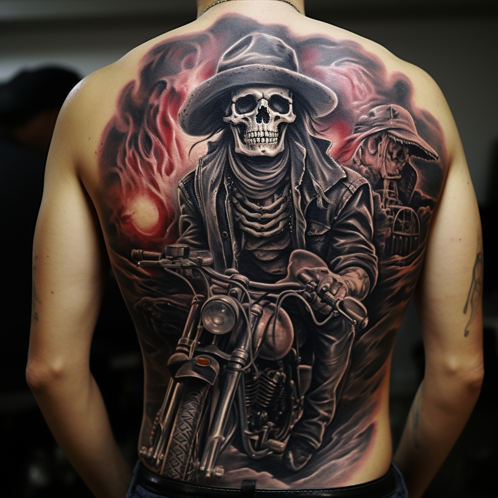 amazing-tattoos,Skull Rider