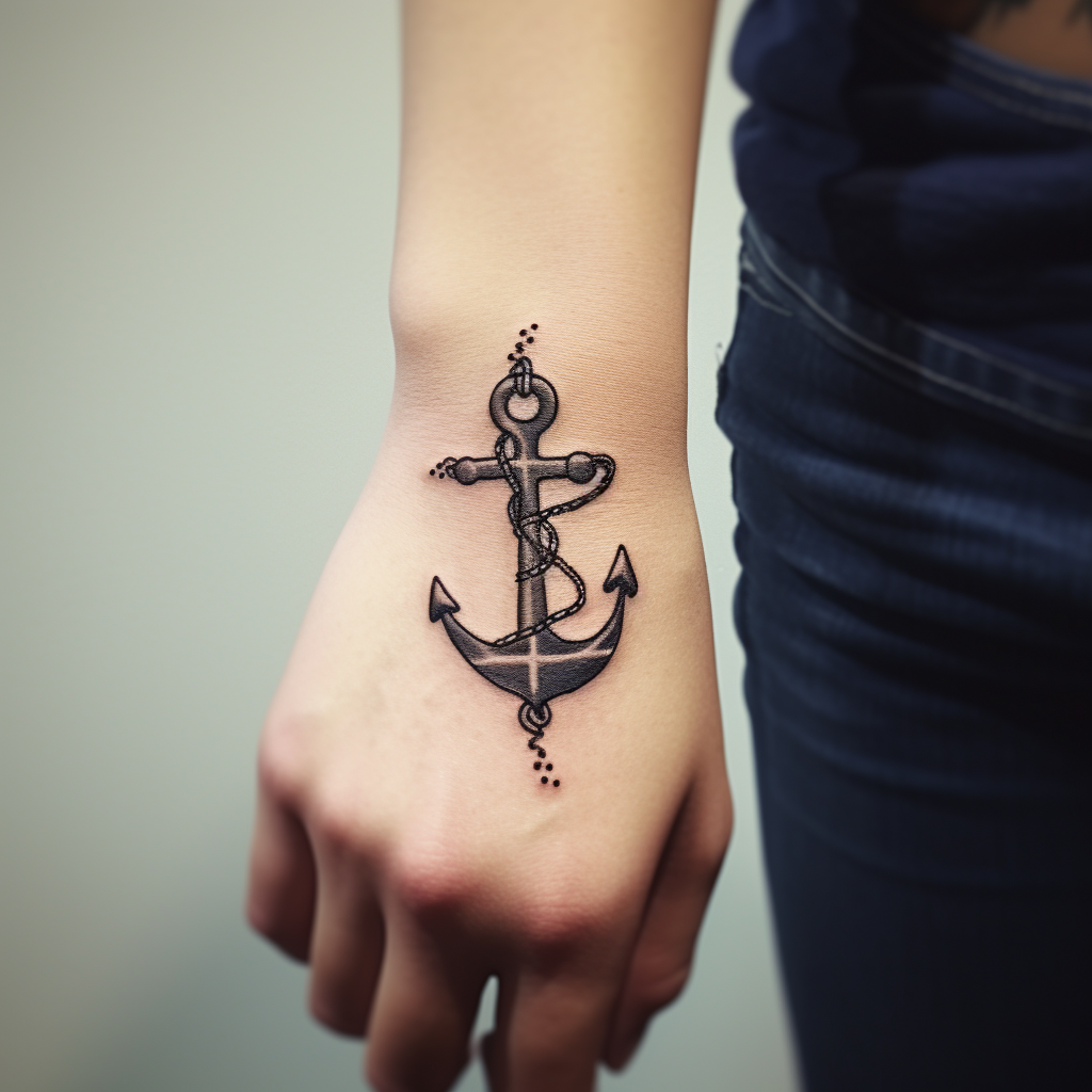 anchor-tattoos,Small Anchor Thumb Ink