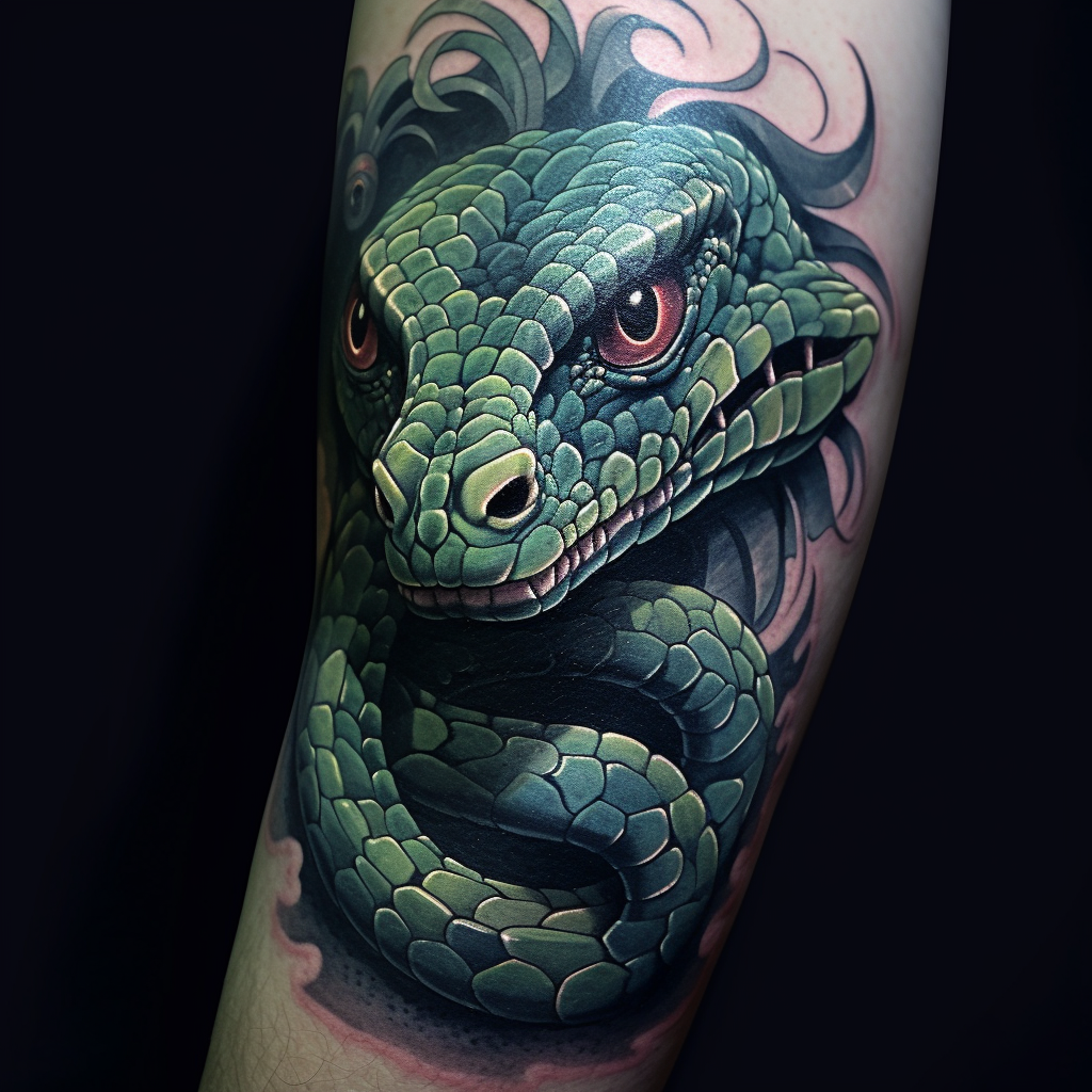 animal-tattoos,Snake Tattoo