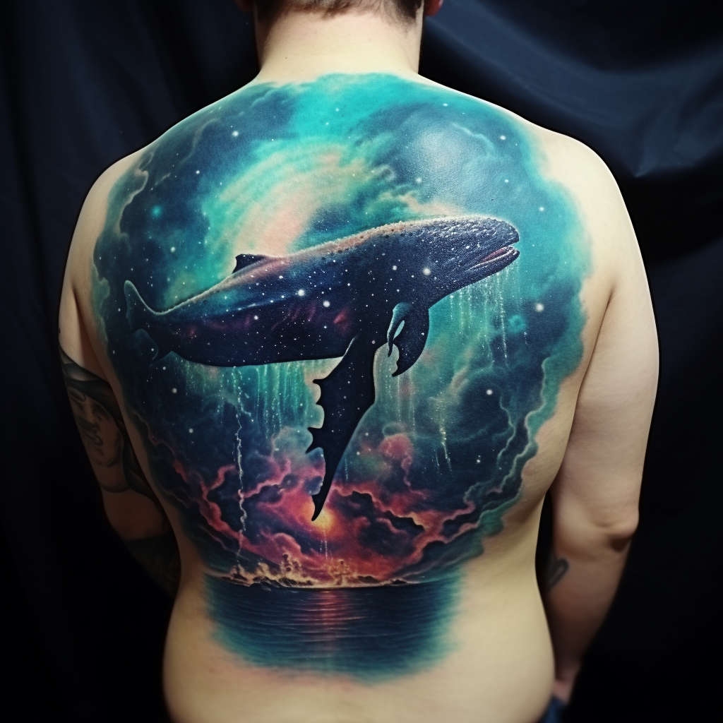 amazing-tattoos,Space Whale