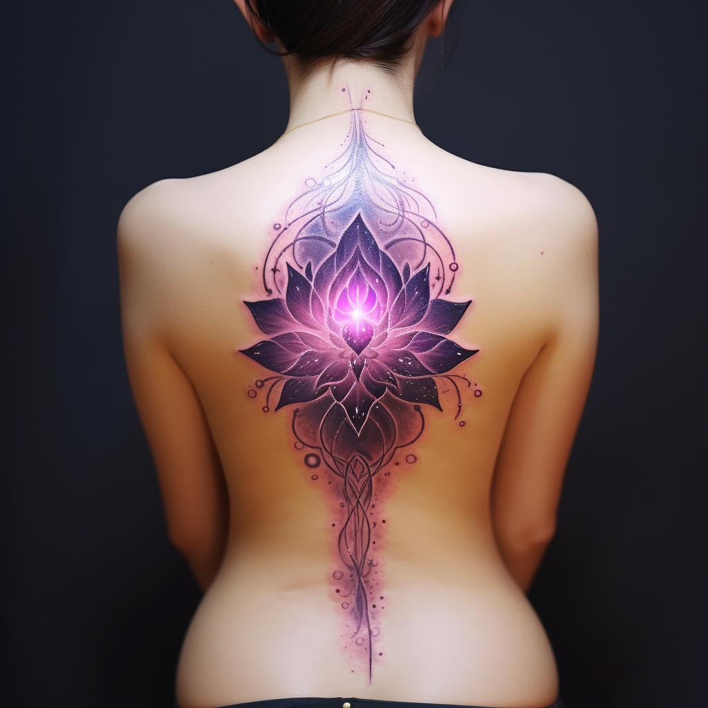 amazing-tattoos,Space Lotus Flower