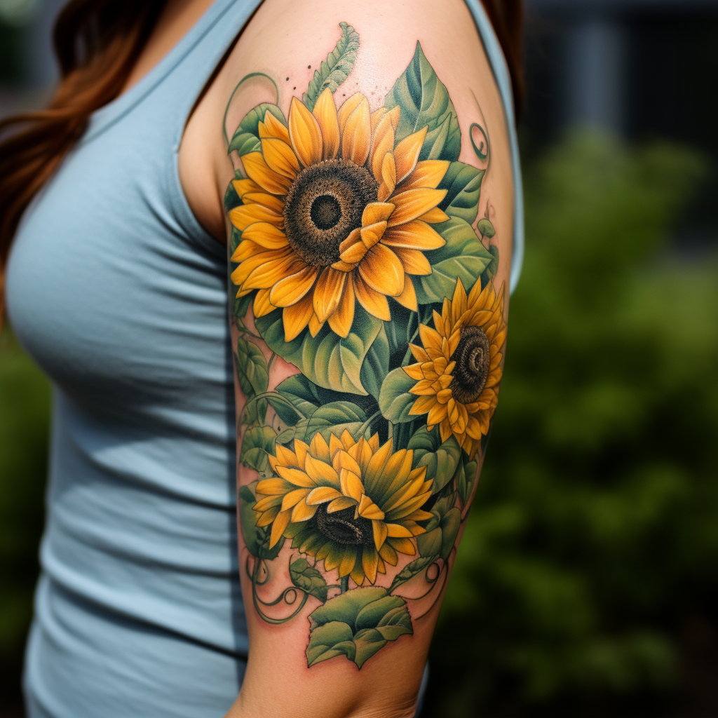 arm-tattoos,Sunflower