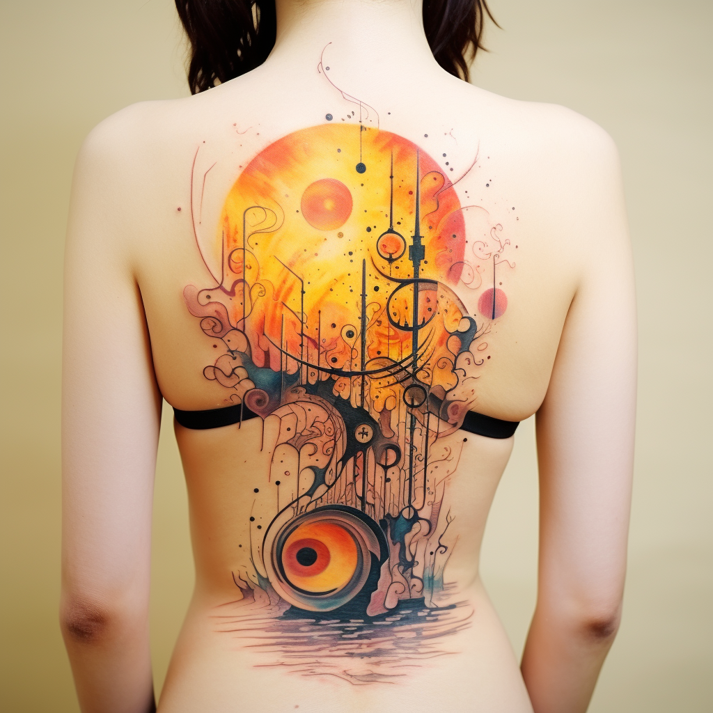 abstract-tattoos,The Last Sunset