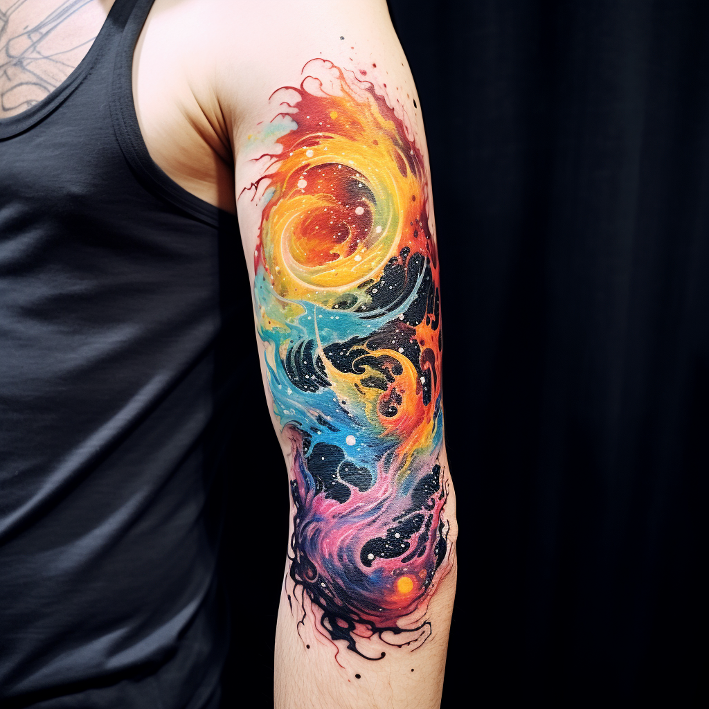 abstract-tattoos,Tornado Tattoo