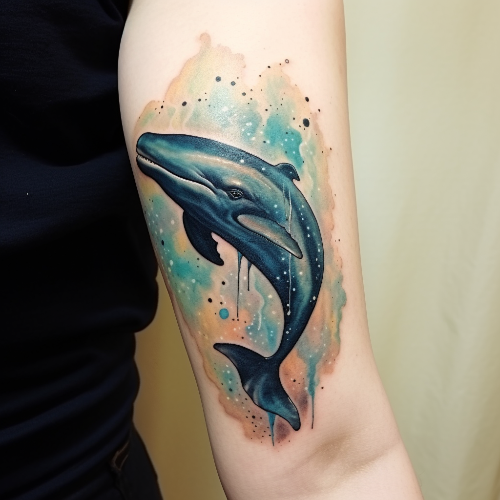 animal-tattoos,Whale Tattoo
