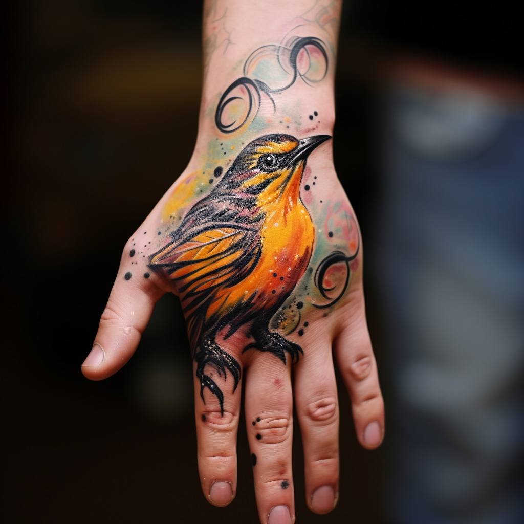 belly-tattoos,Bird In The Hand