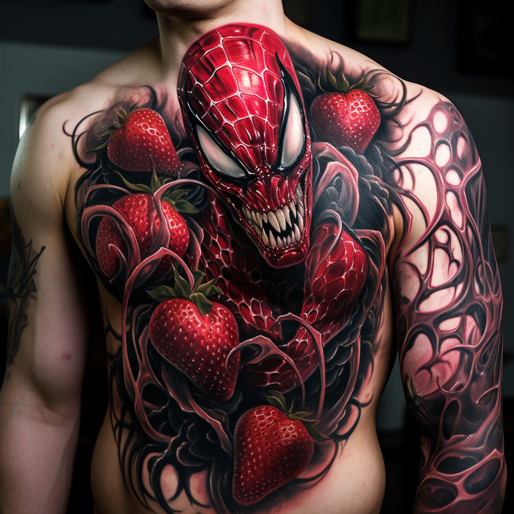 amazing-tattoos,Venom vs. Carnage