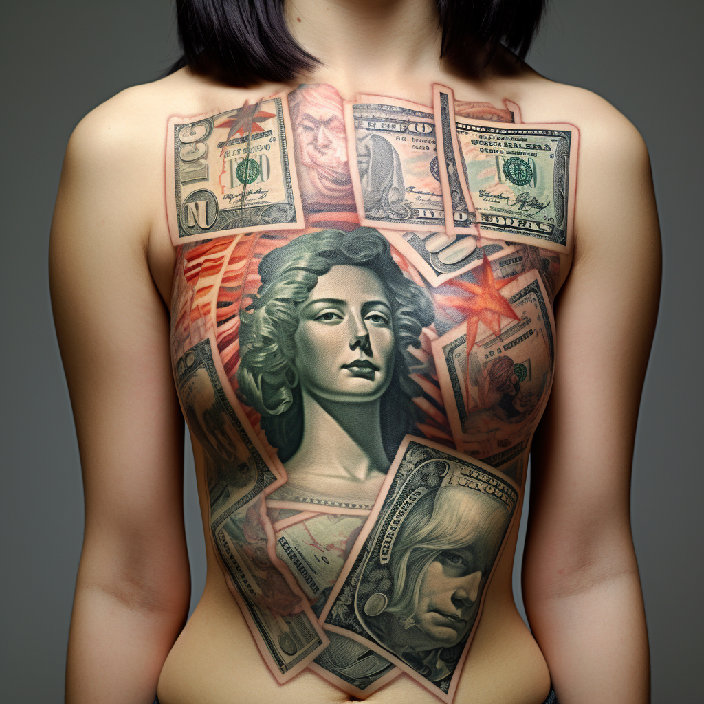 3d-tattoos,$100 Bills