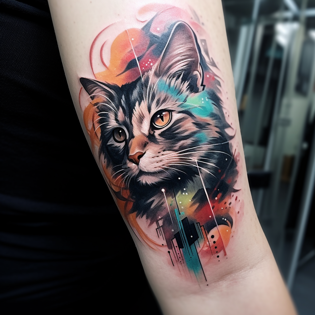 cat-tattoos,Light & Shadows