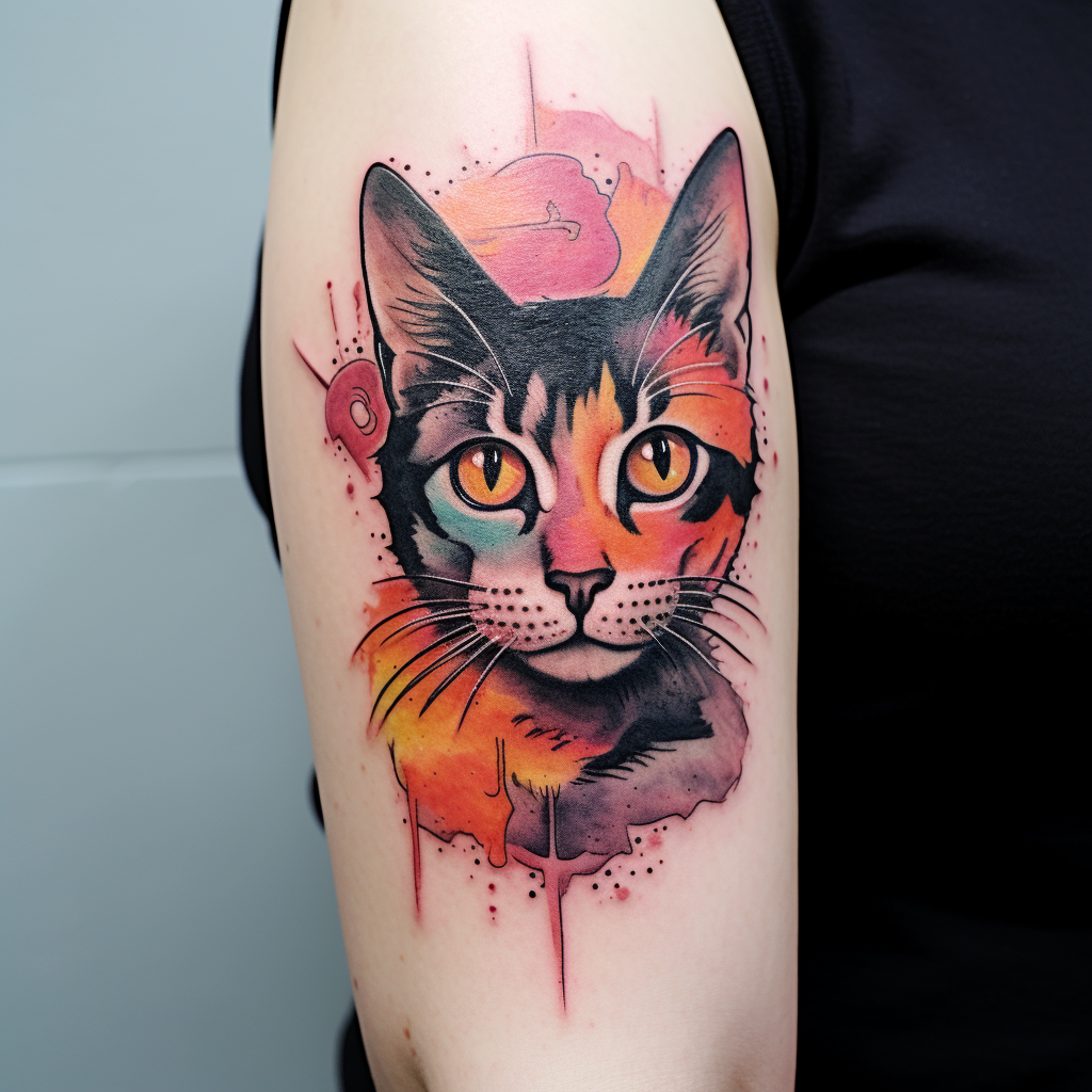 cat-tattoos,Cat Vs Cat