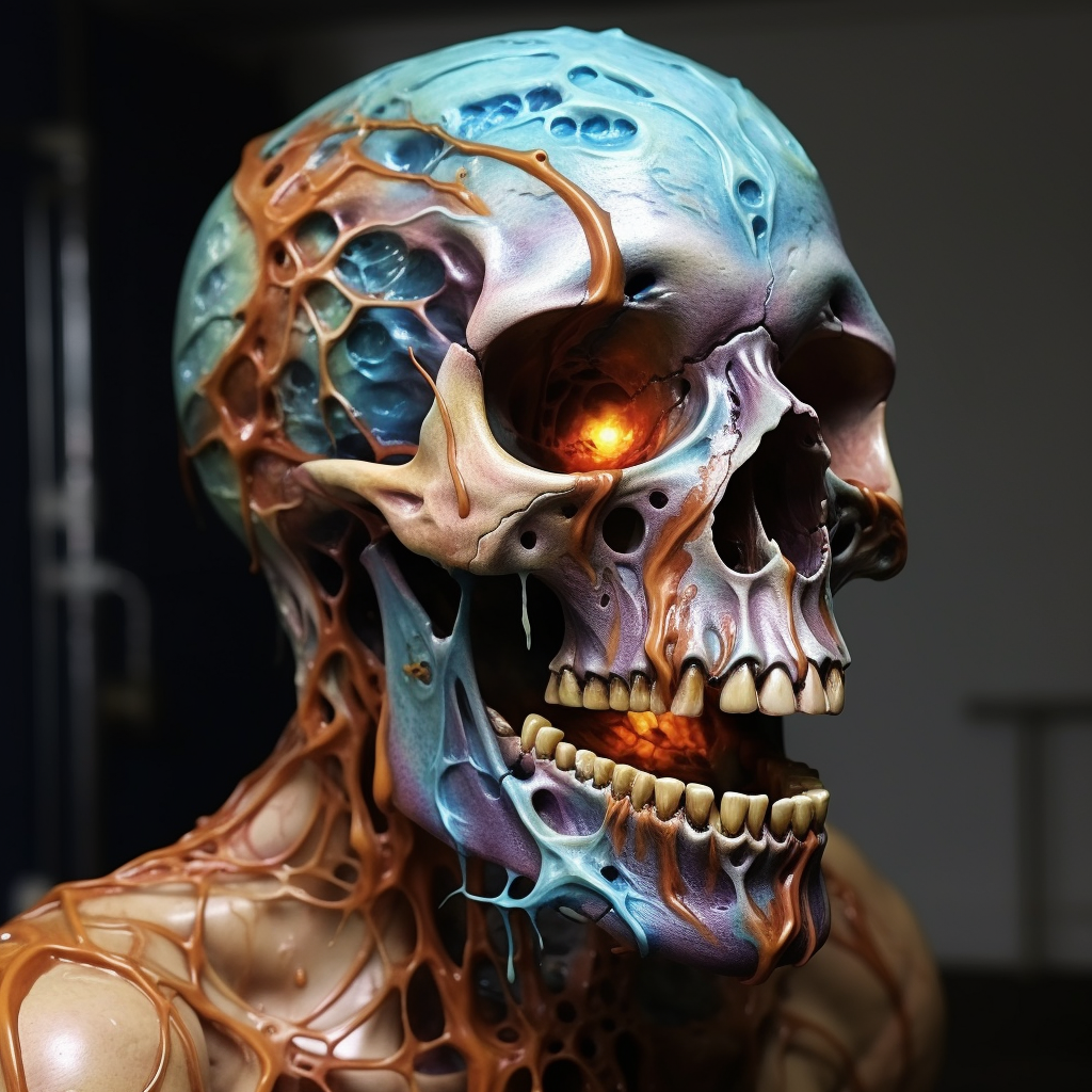 3d-tattoos,Vivid 3D Skull