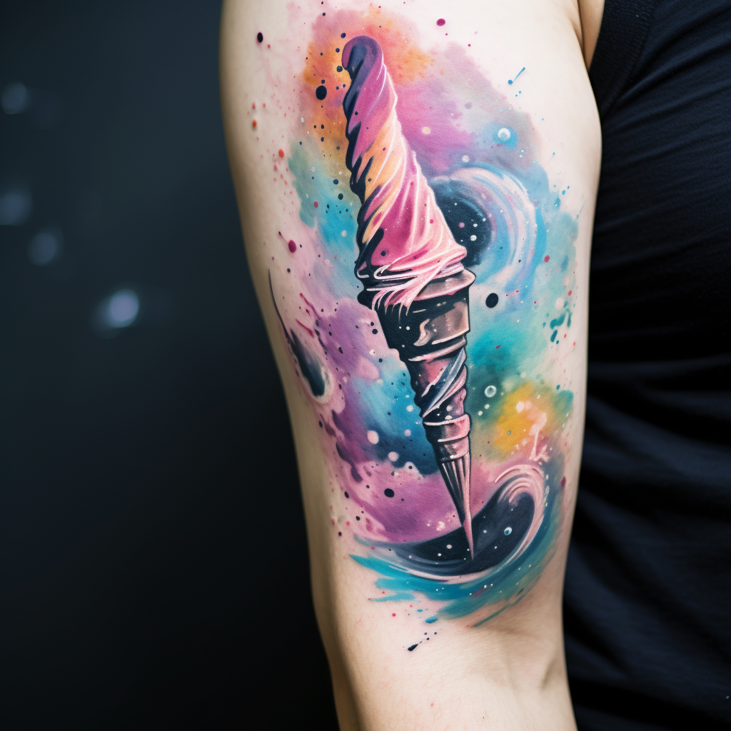 abstract-tattoos,Interstellar Ice Cream