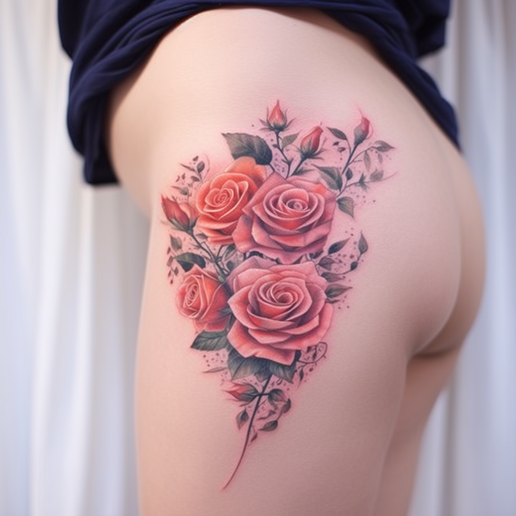 cute-tattoos-2,Beautiful Roses Side Tattoo