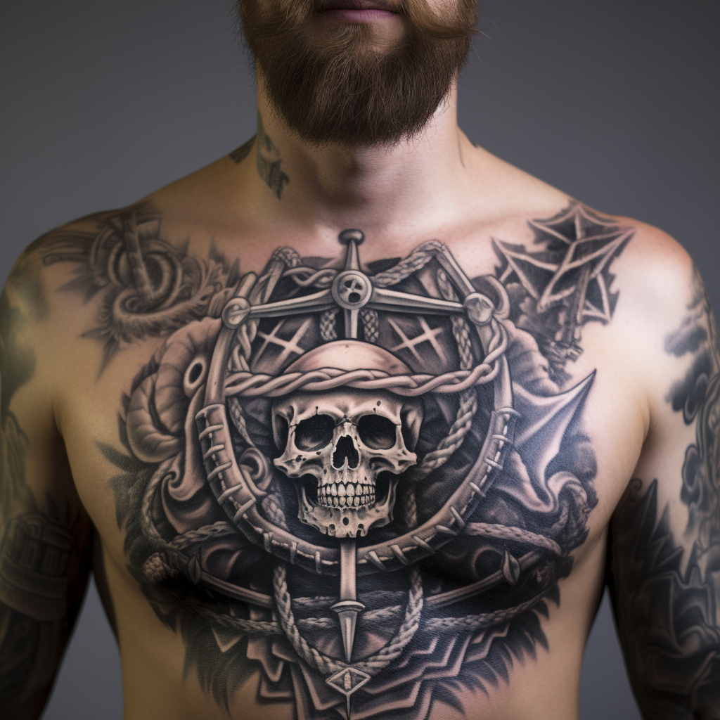 anchor-tattoos,Sea Captain’s Skull