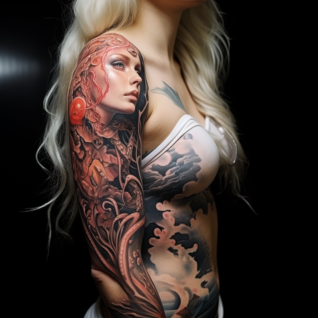 arm-tattoos,Surreal Sleeve