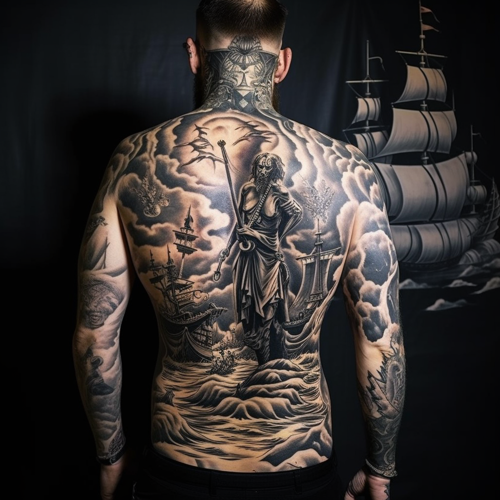 classic-tattoos,Awesome Fully Inked Back