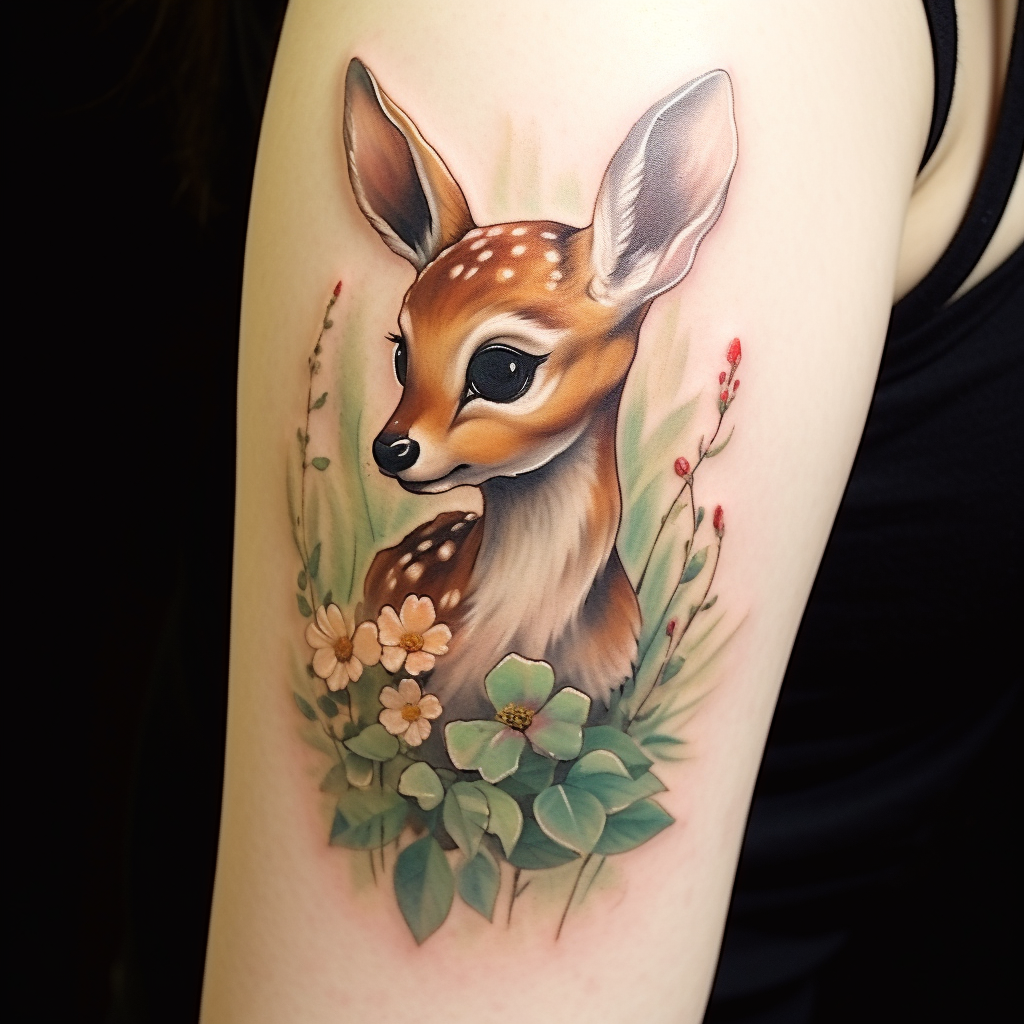 cute-tattoos-2,Bambi