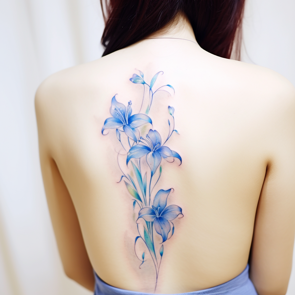 cute-tattoos-2,Blue Lilies