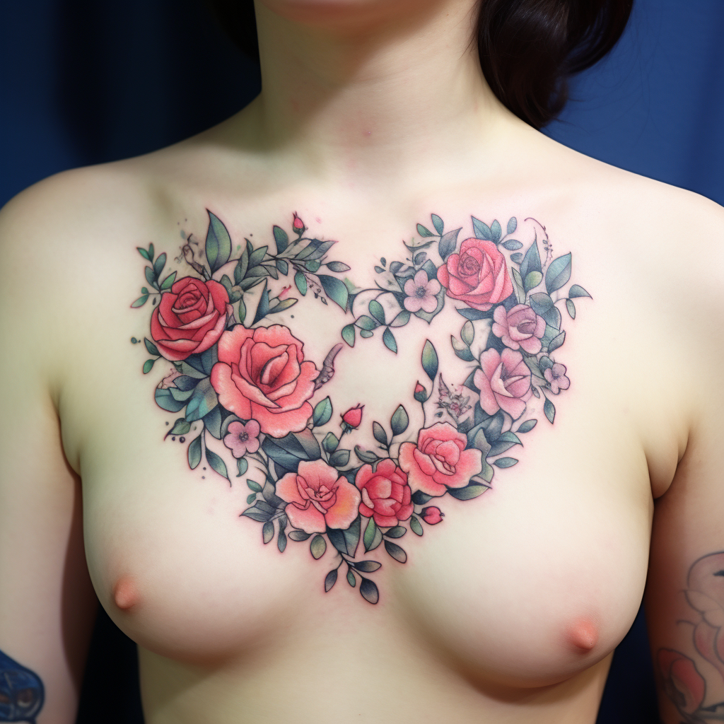 cute-tattoos-2,Camellia Heart Wreath