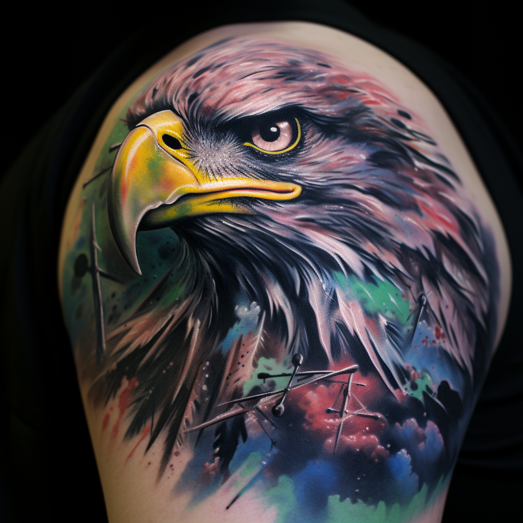 a tattoo,birds,Eagle Portrait