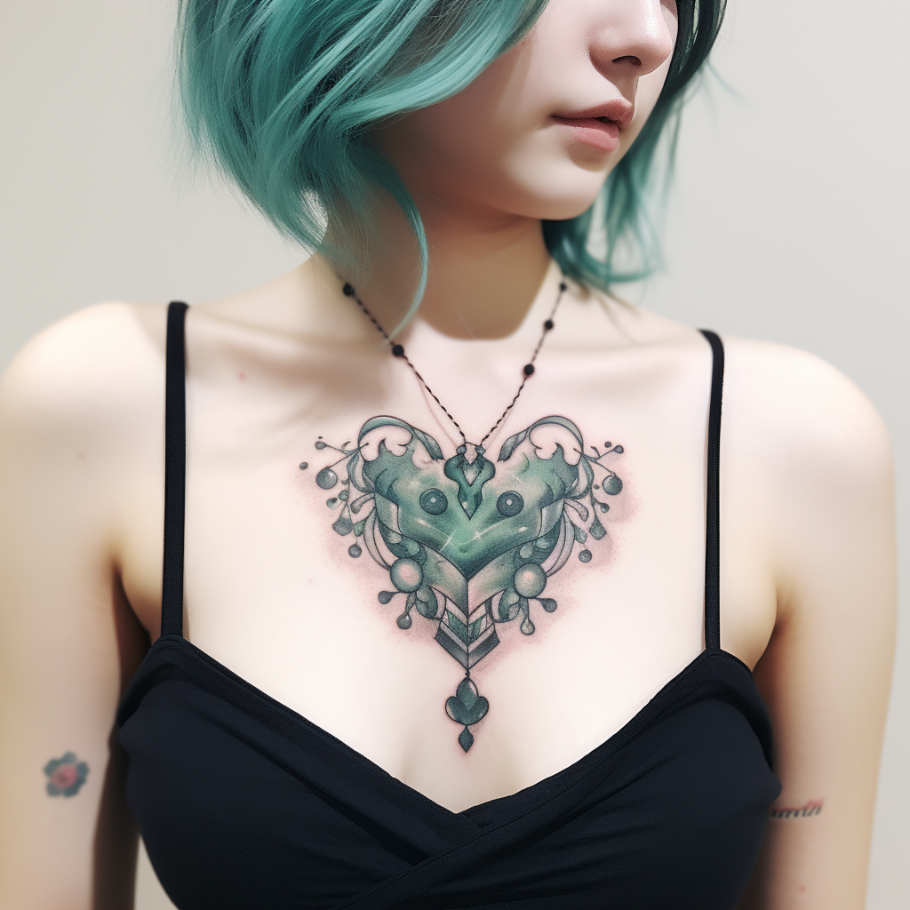 cute-tattoos-2,Emerald Heart