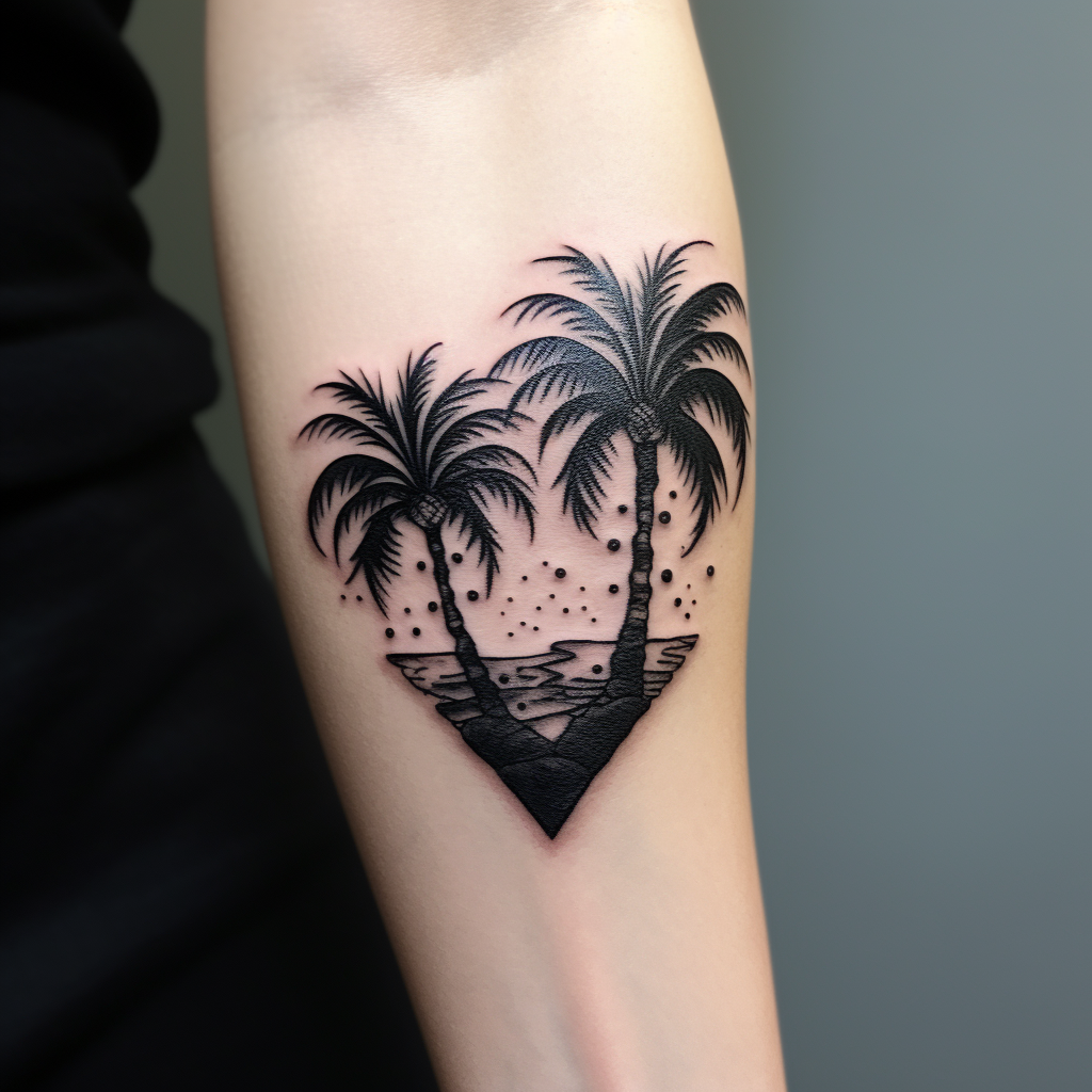 a tattoo,black-ink,Heart palms