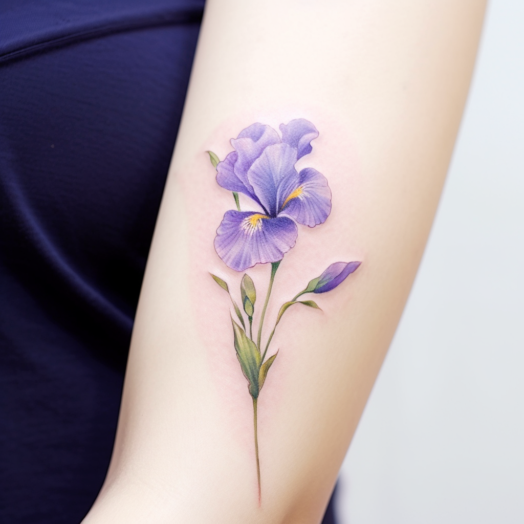cute-tattoos-2,Pretty Iris Flower